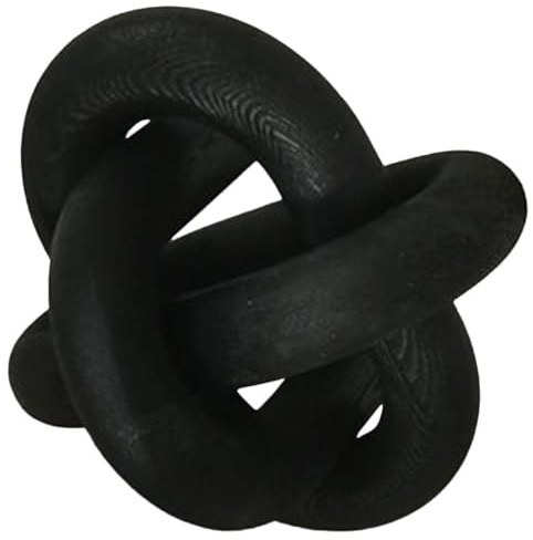 CALLARON Wooden Chain Decor Wood Knot Chic Design Black Home Decor Sculpture for Desk with Natural Material to Create A Warm Home Vibe
