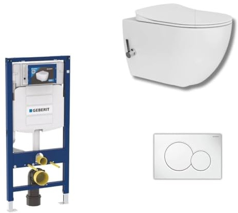 Creavit Dusch-WC Komplettset | mit Bidet + Armatur Kaltwasser