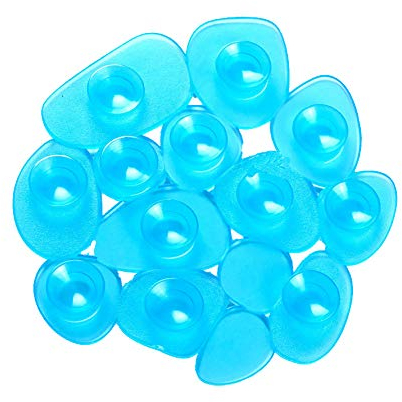 MSV TP Alfombrilla Antideslizante para bañera o Ducha, 4 Unidades BLU Trasparente