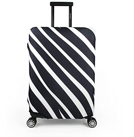 Maddy's Home Elastische Kofferhülle, Kofferhülle, Kofferhülle, Luggage Cover mit Reißverschluss für 53-32 cm (23-32 Zoll), Graue Katze., L (Fit 26-28 Suitcase), Modern