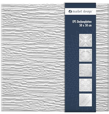 Takplattor av polystyren EPS – takpaneler, lätta och robusta i modern design (10 m² ekonomipaket DYNASTY 50 x 50 cm), takplattor, våtrum, tak
