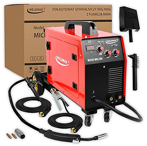 Weldman Micro MIG 200 Fer à souder MIG/MAG, MMA, FLUX 2 en 1 200 A 230 V Machine à souder semi-automatique