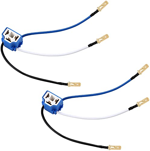 Greluma 2 Stück Keramik H4 Sockel gewinkelt H4 9003 HB2 Kabelbaum Scheinwerfer Stecker für Auto LKW Boot Marine Scheinwerfer Nebelscheinwerfer Nachrüstung