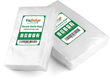 VacFreKep 100 Vakuumierbeutel 20x30cm(50)+28x40cm(50)Sous Vide Lebensmittel | BPA-frei,LFGB,Kochfest und Sous Vide Gefrierbeutel,Profi Vakuumbeutel Lebensmittel