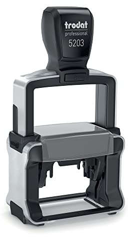 Personalisierter Stempel Trodat Professional 5203 – zum Bestellen mit 7 Zeilen Text, Abdruck 49x28 mm – geeignet als Firmenstempel, Adressstempel, Arztstempel uvm.