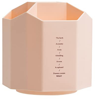 Eari 360 Grad Drehbar Schreibtisch Organizer, Multifunktionaler Stifthalter, Personalisierte Kreativ Büro Stifteköcher, Gelten Multifunktionale Aufbewahrungsbox (Rosa)