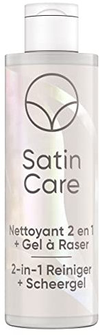 Satin Care Für Haut und Schamhaare, 2-in-1-Reiniger, Rasiergel für Frauen, schützt die Haut während der Rasur, weiche und transparente Formel, für den Pubis