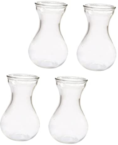 Artibetter 4pcs Hyacinth Vase Crystal Decorations for Home Retro Decor Miniture Decoration Hydroponic Vase Hyacinth Flower Vases Small Flower Vases Glass Transparent Glass Flower Vase Adorn