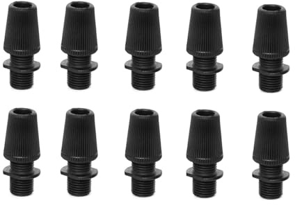 prometeo electronics Confezione 10 Serracavo Fermacavo forma Conica blocca cavo in tessuto con ghiera Nero accessori e ricambi per lampadari fai da te