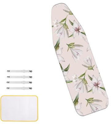 BLEDD Copriasse da stiro oversize vecchio stile, 148 x 58 cm (adatto per assi da stiro con una lunghezza da 130 a 142 cm e una larghezza da 40 a 53 cm)