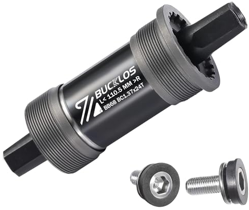 BUCKLOS Bike Square Taper Bottom Bracket - 68/80/90/100/110/120x110.5 113 116 118 122.5 127 140 152 156 166 174mm Bicycle BSA Brackets for Mountain/MTB/Road/Fat Bike/Ebike
