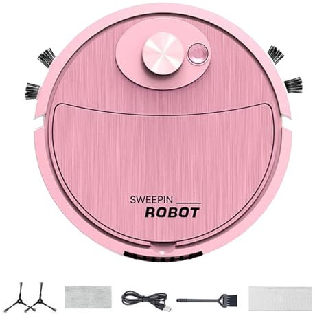 Generico Robot Aspirador Multifuncional - Más Limpia | 3 Modos Limpieza | Aspirador Silencioso | Laminado, Madera, Piedra, Azulejos de Cerámica