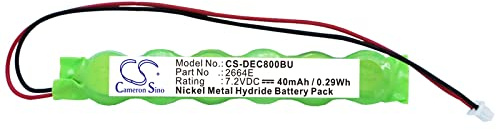40mAh 0.29Wh CMOS Battery Replacement for DELL Inspiron 3700, Inspiron 3800, Inspiron 8000, Inspiron 8100, Inspiron 8200, Latitude C800, Latitude C810, Latitude C840 fit Part No. 02664E, 2664E