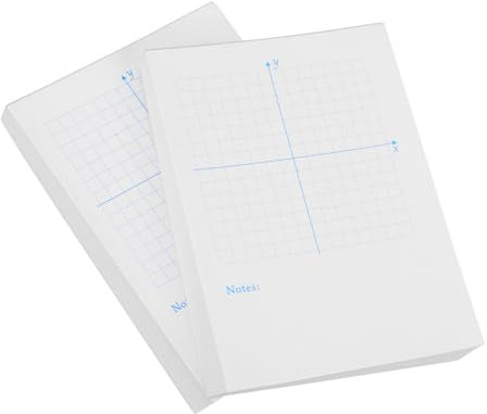 COHEALI 2 Übungsbuch zur Koordinatenachse Graphenpapier Mathe-Notizblöcke Mehrzweck-Achsengitterpapiere Axis-Millimeterpapier Zeichenpapier für Mathematik Millimeterpapiere Weiß
