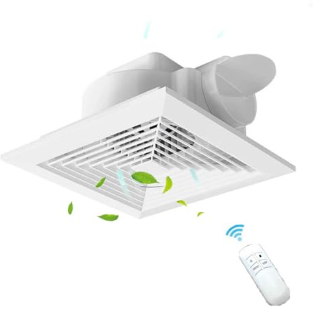Extractor De Baño Extractor De Baño Silencioso Con Válvula De Retención Y Control Remoto Ventilador De Inodoro Montado En La Pared Adecuado Para Cocina, Baño, Lavadero, Inodoro, Garaje, ,10 inches