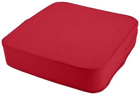 Stylelex Orthopädisches Sitzkissen Minimalist - 100% Baumwolle mit Kaltschaum-Schaumstoff - Qualitatives Stuhlkissen - Feste Qualität - Waschbar (1, Rot, 45x45x10cm)