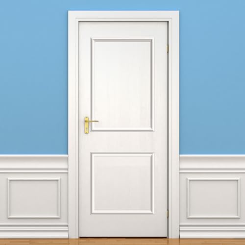 Colingmill 1 Set Peel and Stick Door Moulding Trim Kit Premade Wall Moulding Panels Flexible Self Adhesive 3D Wainscoting Panels for Mirror Window Frame Decor (Top 22x36 and Bottom 22x24)