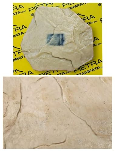 STAMPO per intonaco stampato FINTA PIETRA, muro stampato cemento stampato, Modello Rock Mat 10 di cm. 33x30 circa, per stampi per pavimento e stampi per pietra