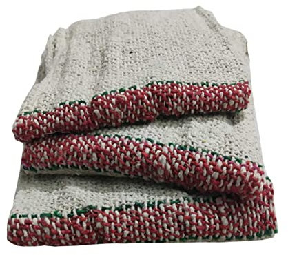 TRAFAART Pocha De Algodón Puro Indio Paquete De 10 Piezas Plumero De Limpieza De Piso Blanco Roto (24 X 24 Pulgadas)