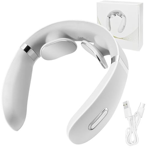 Relaxnecker Neck Massager, Soothely Neck Massager, Nackenmassagegerät mit Wärme, 4 Modi & 15 Gänge, Massagegerät Schulter Nackenmassagegerät, Tragbares elektrisches Nackenmassagegerät für Damen Herren