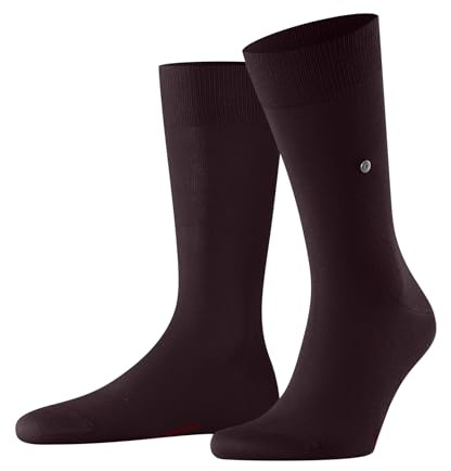 Burlington herrstrumpor Lord M So bomull enfärgad 1 par, röd Claret 8375, 46-50, Röd Claret 8375, 46-50