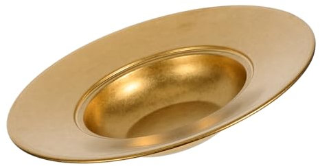 Hemobllo Plato de Pasta Italiana Vintage Platos de Pasta Profundos de Acero Inoxidable para Comidas para Eventos para Servir y Postres Cualquier Ocasión