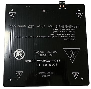 Vynetra Heizbett für 3D-Drucker, 24 V, 140 W, Aluminium, beheiztes Bett, Heizplattform für 3D-Drucker-Zubehör, 240 x 240 x 3,0 mm, Schwarz