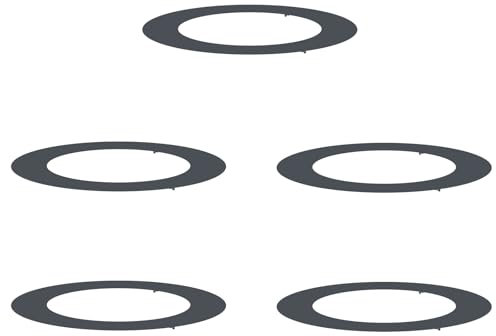 vidaXL Adecuado para Anillos de Árbol Plano 5 pcs Antracita Ø60 / 90 cm, Decoración Moderna para jardín y terraza, Protector de árbol Duradero, Mejora del Paisaje y Guarda raíces