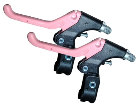 Dickly 2 palancas de freno para bicicleta infantil, accesorios profesionales, compatibles con niños de 5 a 12 años, de resistente, Negro Y Rosa