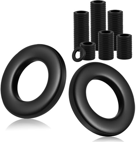 120 Piezas Arandelas de Acero Inoxidable Arandelas planas M6 x 12 mm para Decoración del Hogar, Reparación de Fábricas, Cocinas, Tiendas y Construcción al Aire Libre(Negro)