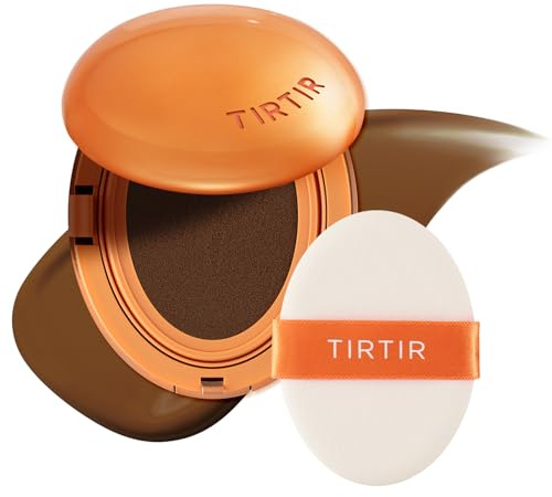 TIRTIR Fond De Teint Mask Fit Ai Filter Cushion, Finition Semi-Mate, Jusqu'À 72 Heures, Couverture Moyenne À Complète, 0,63 Oz Liq (Lot De 1) 45 W, Châtaignier