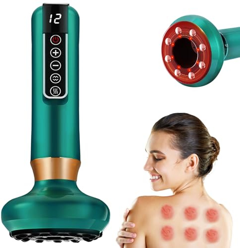 Körpermassagegerät mit Vibration, Elektrisches Massagegerät für Arme, Beine, Rücken und Bauch, Tragbares Mini Massagegerät für Zuhause und unterwegs – Grün