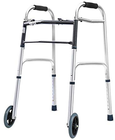 QHLMLL Klappbarer Gehwagen mit Vorderradunterstützung, bariatrischer Gehwagen für Senioren, breit, Gehwagen für Erwachsene und ältere Menschen für den Innen- und Außenbereich, verstellbar, leicht,