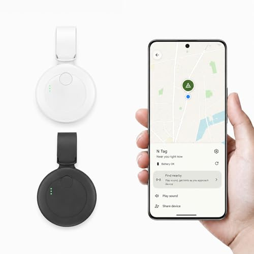 Hunde Tracker für Android, kompatibel mit Google „Mein Gerät Finden“, Bluetooth GPS Smart Tag ohne SIM-Karte & ohne ABO, Hundetracker mit IP67 wasserdichter Silikonhülle für Hundehalsband