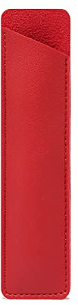 Uqezagpa Stifteetui aus Leder im Vintage-Stil, leicht, für Kugelschreiber, Einzeltasche, Tasche für Kugelschreiber oder Bleistift, rot