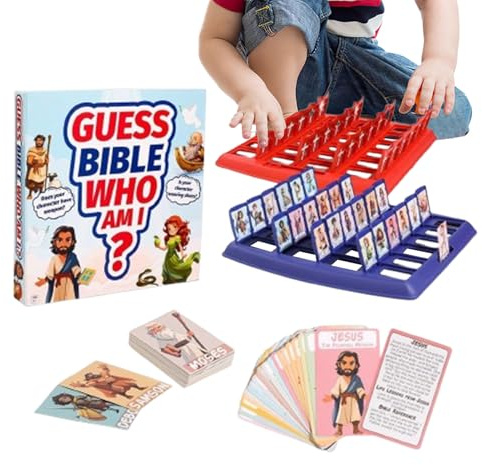 Eastuy Juego Adivina Quién De La Biblia - 24 Personajes Clásicos Juguetes Interactivos de Aprendizaje | Juguetes Bíblicos para Niños - para Escuela Aula Hogar Tiempo Familiar Cumpleaños Reuniones
