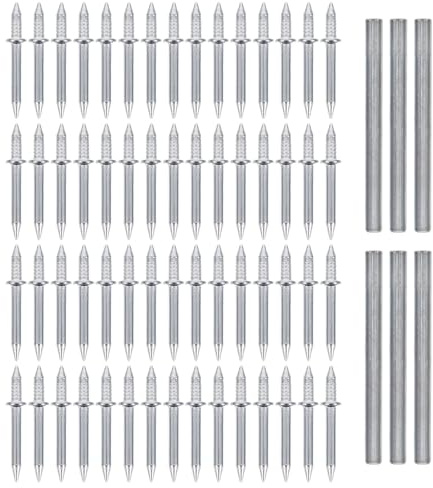 WOONEKY 600 Chiodi per Battiscopa a Doppia Testa in Acciaio al Carbonio con Manicotti Specifici, Chiodi Invisibili senza Soluzione di Continuità per Installazione di Battiscopa, Scale