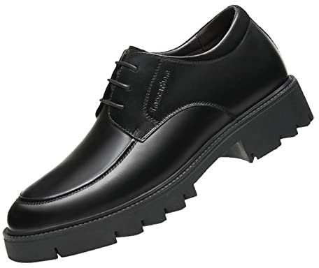 Zapatos Casuales Cuero Negro con Cordones para Hombre, Talla 12