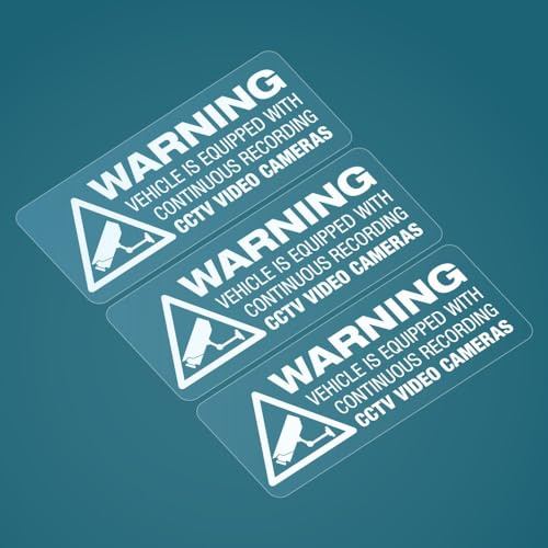 3X Warning Recording CCTV ON Board Dashcam Security Decal Stickers