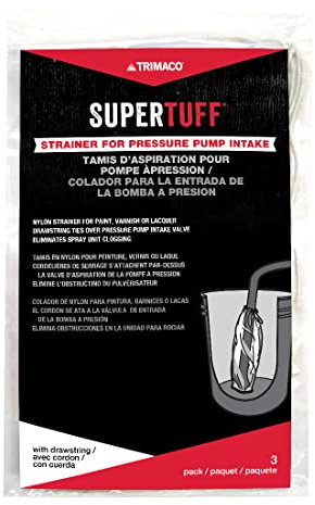 Trimaco SuperTuff Pump Strainer Bag with Draw String, 600 microns, 3 pack, White
