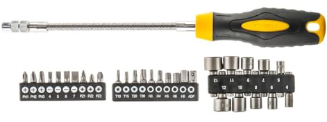 Topex 39d865 – Tournevis avec tige flexible + embouts