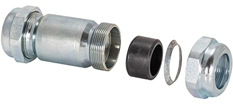 Eastman 4-1/8 Inch Long Pattern Compression Coupling, 3/4 Inch IPS, Galvanized Steel, 20564