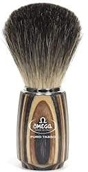 Omega 6752 Rasierpinsel, Schwarz, einzigartig, Standard