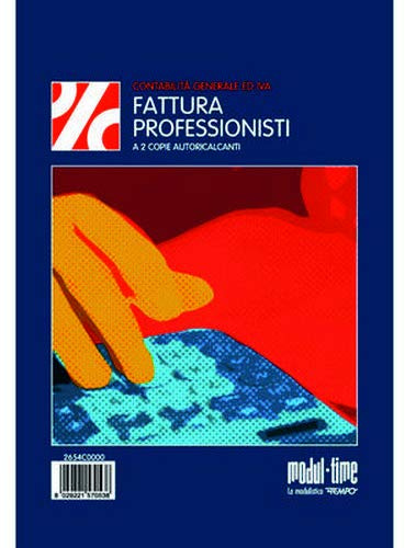 Blocco da 50 Fatture Professionisti 21,5x14,8cm a Doppia Copia