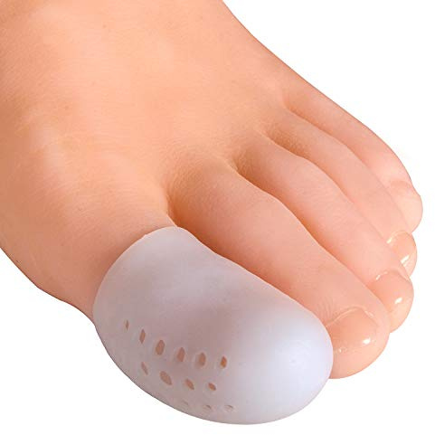 Welnove 10 Pack Big Toe Caps - Breathable Gel Toe Protector Great to Cushion Toe and Provides Pain Relief from Corns, Blisters, Missing or Ingrown Toenails for Woman and Man