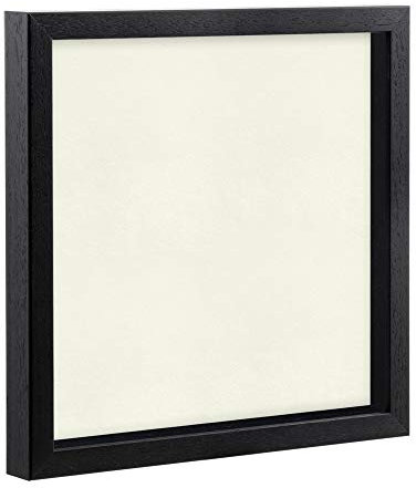 Objektrahmen 1,5 cm tiefer Bilderrahmen aus Massivholz VARIO36 inkl. Gratis Zugabe 50x50 cm Schwarz matt (lackiert)