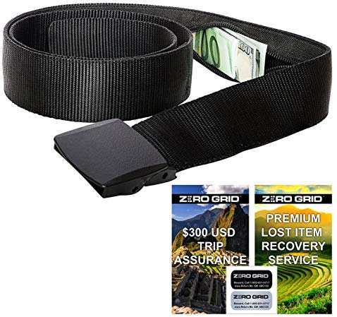 Travel Security Belt - Hidden Money Belt Pouch - Anti-Theft Concealable Design with Zipper Pocket for Cash, Card, Accessories - Adjustable Fit for Men and Women