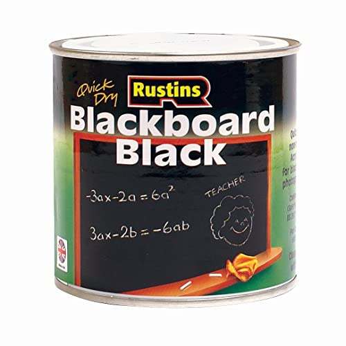 RUSTINS Blackboard Black Paint - 250ml (Twin Pack)