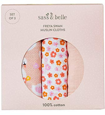 Sass & Belle Freya Swan Mulltücher – 3er-Set