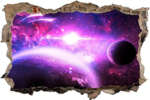 Gougeltd Wandtattoo - Universum Raum - Wandaufkleber - 3D Wandsticker - Wandbild selbstklebend Wanddeko fürs Kinderzimmer 65x98cm